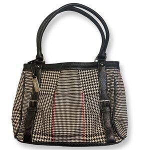 Vintage Chaps Houndstooth Shoulder Bag - Classic!